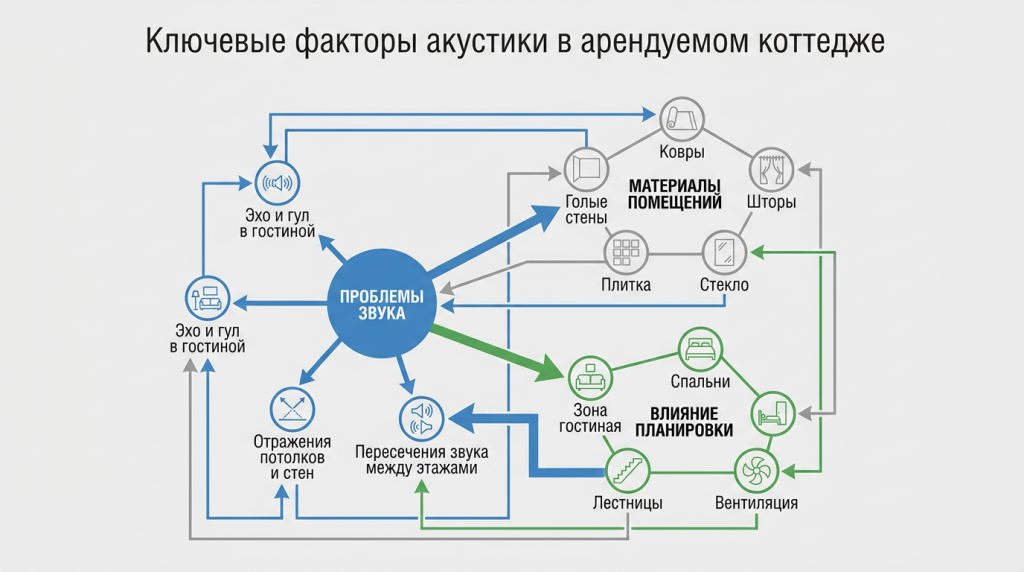 Ключевые факторы акустики в арендуемом коттедже